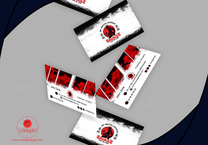 jiu jitsu carte de visite graphiste webdesigner nantes